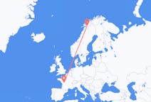 Flights from Poitiers, France to Narvik, Norway