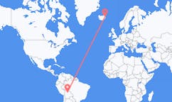 Flyg från Trinidad, Bolivia till Egilsstaðir, Island