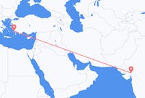 出发地 印度出发地 艾哈迈达巴德目的地 土耳其哈利卡那索斯的航班