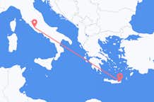 Vluchten van Sitia, Griekenland naar Rome, Italië