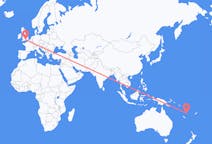 Flyreiser fra Port Vila, til Southampton