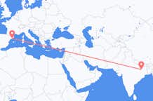 Vluchten van Gaya, India naar Barcelona, Spanje