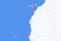 Flyreiser fra Dakar, til Las Palmas