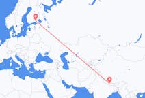 Flyrejser fra Katmandu, Nepal til Lappeenranta, Finland