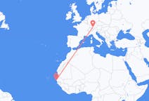 Flug frá Dakar, Senegal til Memmingen, Þýskalandi