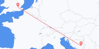 出发地 英国飞往波斯尼亚和黑塞哥维那航班