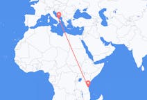 Flyreiser fra Dar-es-Salaam, til Bari