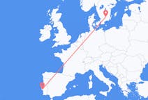 Vluchten van Lissabon, Portugal naar Växjö, Zweden