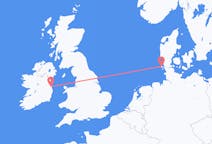 Vluchten van Dublin, Ierland naar Westerland, Duitsland