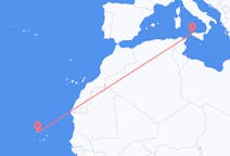 Flyreiser fra São Vicente, Kapp Verde til Trapani, Italia