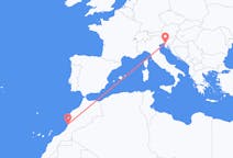 Vluchten van Agadir, Marokko naar Triëst, Italië