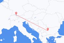 Flyreiser fra Sofia, Bulgaria til Friedrichshafen, Tyskland