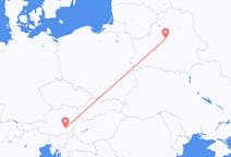 Loty z Mińsk, Białoruś do Graz, Austria