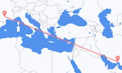 イランのバンダル・アッバスから、フランスのロデスまでのフライト