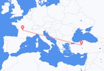 Flyg från Limoges, Frankrike till Ankara, Turkiet