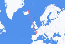 Voos de Egilsstaðir, Islândia para Bordéus, França
