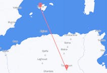 アルジェリアのから トゥーグラ、スペインのへ Palma de Mallorcaフライト