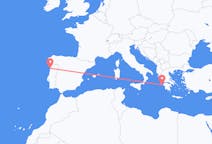 Flights from Zakynthos Island, Greece to Porto, Portugal