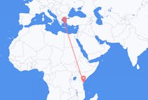 Flights from Ukunda, Kenya to Mykonos, Greece