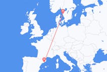 Loty z Göteborg, Szwecja do Barcelony, Hiszpania