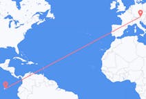 Flyreiser fra Baltra, Ecuador til Salzburg, Østerrike