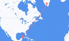 Flyg från Cancún, Mexiko till Qaqortoq, Grönland