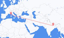 Flyg från Patna, Indien till Ajaccio, Frankrike