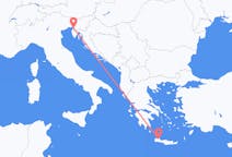 Flights from Chania, Greece to Trieste, Italy