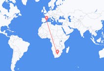 Flyreiser fra Kimberley, Nordkapp, Sør-Afrika til Ibiza, Spania