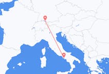 Loty z Friedrichshafen, Niemcy do Neapol, Włochy