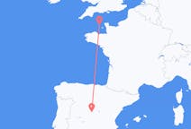 Flyreiser fra Saint Peter Port, Guernsey til Madrid, Spania