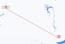 Vols depuis la ville d'Irkoutsk vers la ville de Krasnoïarsk