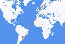 Flyg från Montevideo, Uruguay till Göteborg, Sverige