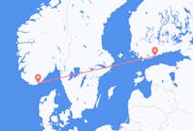 Vols de Kristiansand, Norvège pour Helsinki, Finlande