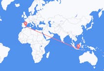 Flyreiser fra Surabaya, Indonesia til Murcia, Spania