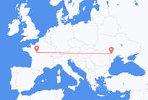 Vluchten van Chisinau, Moldavië naar Tours, Frankrijk