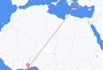 Flights from Accra to Santorini
