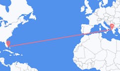 Flyreiser fra Bimini, Bahamas til Ioánnina, Hellas