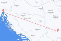 Vols de Kraljevo, Serbie à Rijeka, Croatie