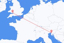 Flyg från Cardiff, Wales till Trieste, Italien