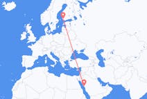 Flights from Yanbu, Saudi Arabia to Turku, Finland