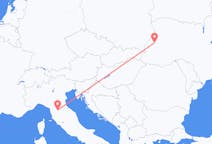 Vluchten van Lviv, Oekraïne naar Florence, Italië