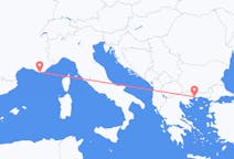 Vols de Toulon, France vers la préfecture de Kavala, Grèce