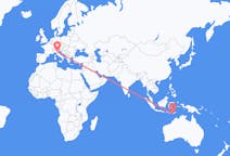 Flyreiser fra Kupang, Indonesia til Bologna, Italia