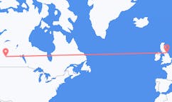 Flyreiser fra Lloydminster, Canada til Durham, England