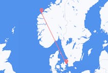 Flug frá Álasundi, Noregi til Kaupmannahafnar, Danmörku