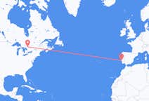 出发地 加拿大北灣目的地 葡萄牙里斯本的航班