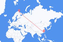 Flyg från Xiamen, Kina till Kirkenes, Norge