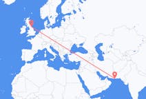 Flights from Gwadar, Pakistan to Durham, England, the United Kingdom