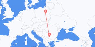 Flyg från Polen till Bulgarien